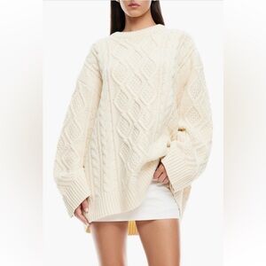 NWT: Lioness Gigi cable stitch knit sweater